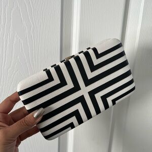 Anthropologie Black and White Clutch
